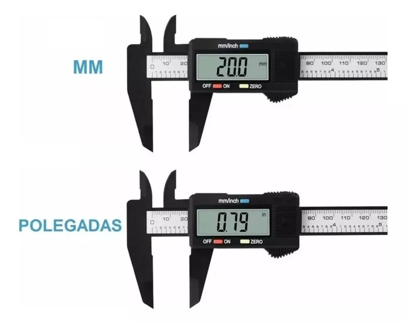 Caliper Digital - Ferramenta de Medição Precisão para Carpintaria e Engenharia