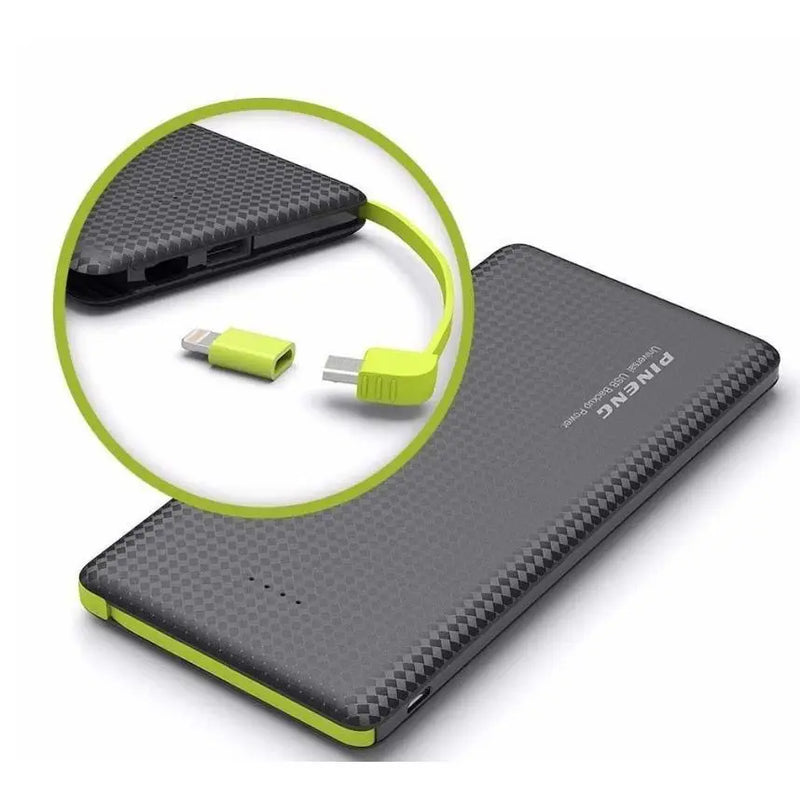 Carregador Portátil Pineng Power Bank 10.000mAh – Compatível com iPhone e dispositivos V8