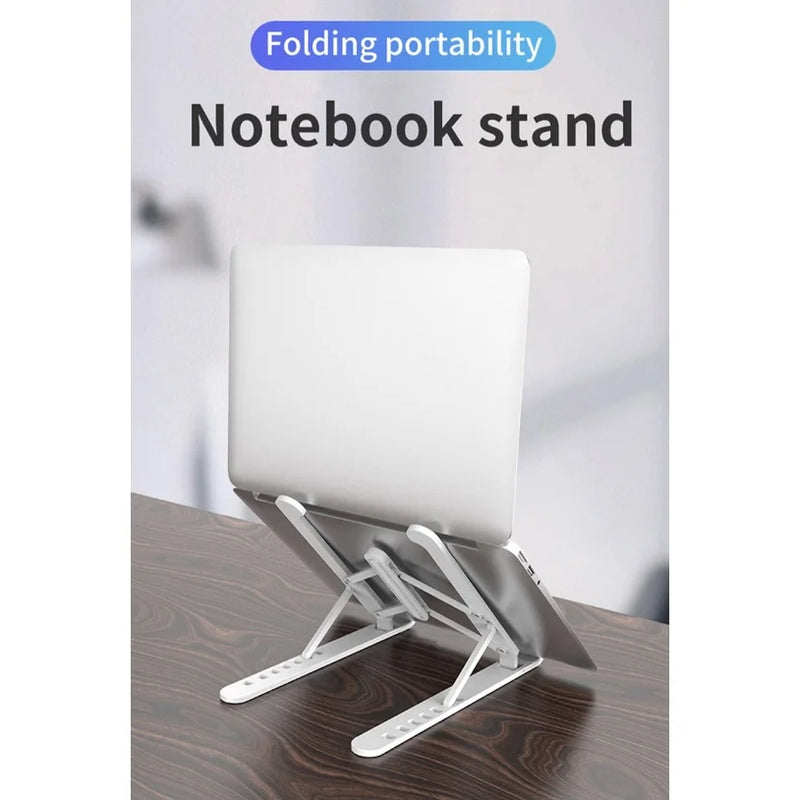 Suporte para Notebook Premium Home Office Ajustável em Plástico - Base Ergonômica Retrátil